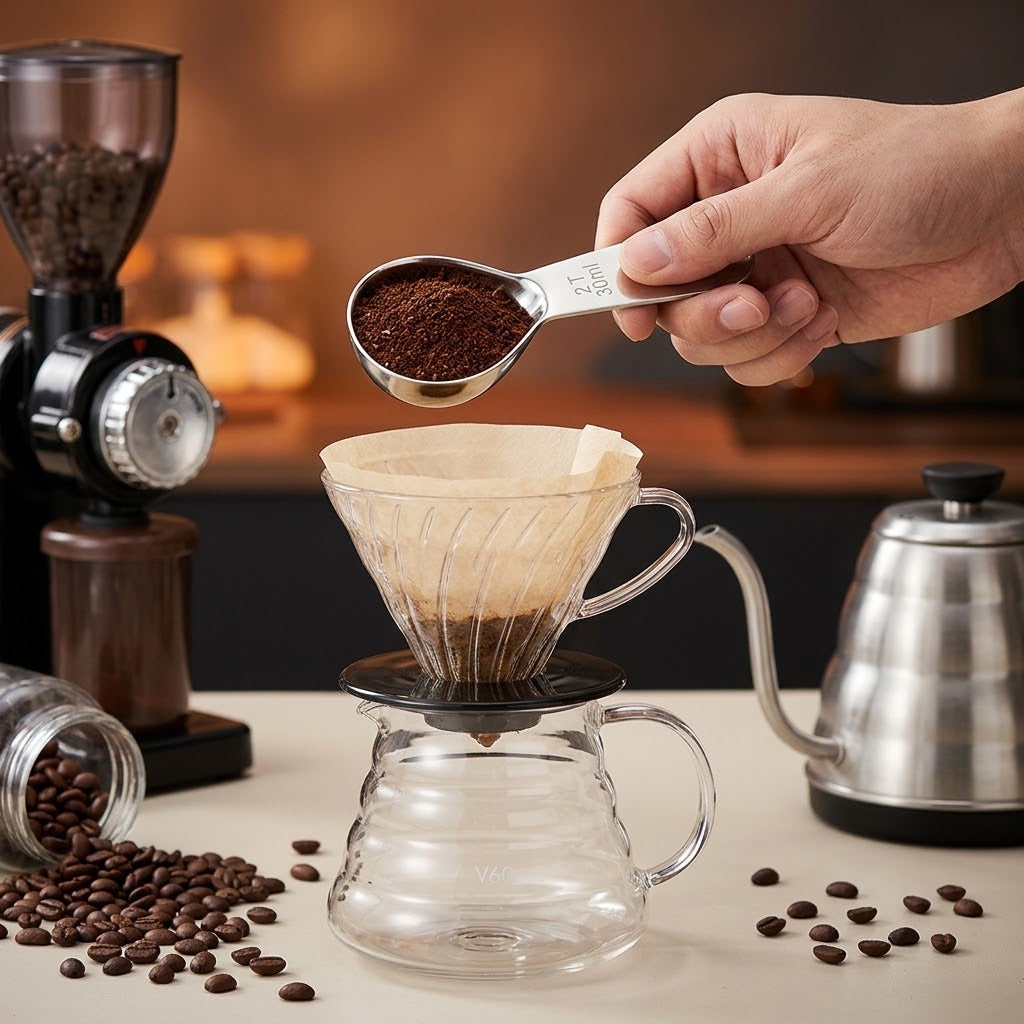 304 Stainless Steel Coffee Scoop – Precision Coffee Bean Measuring Spoon