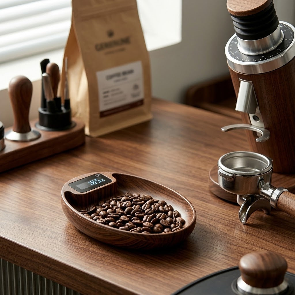 Coffee Dosing Tray – Precision Coffee Bean Measuring Dish for Espresso Preparation