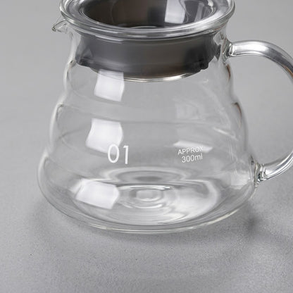 Heat Resistant Glass Coffee Server – Borosilicate Cloud Shape Pour Over Carafe