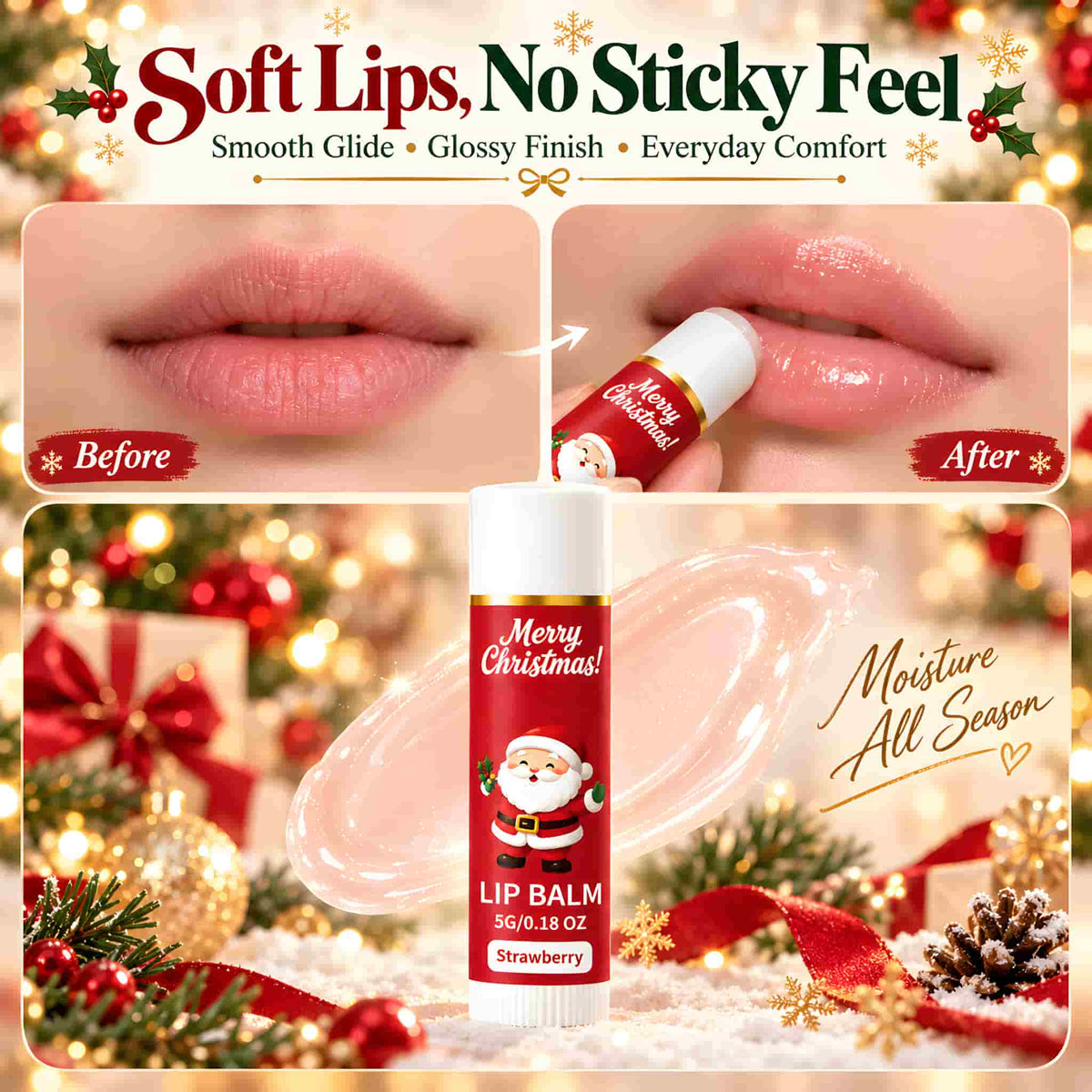Christmas Fruity Lip Balm Set