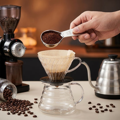 304 Stainless Steel Coffee Scoop – Precision Coffee Bean Measuring Spoon