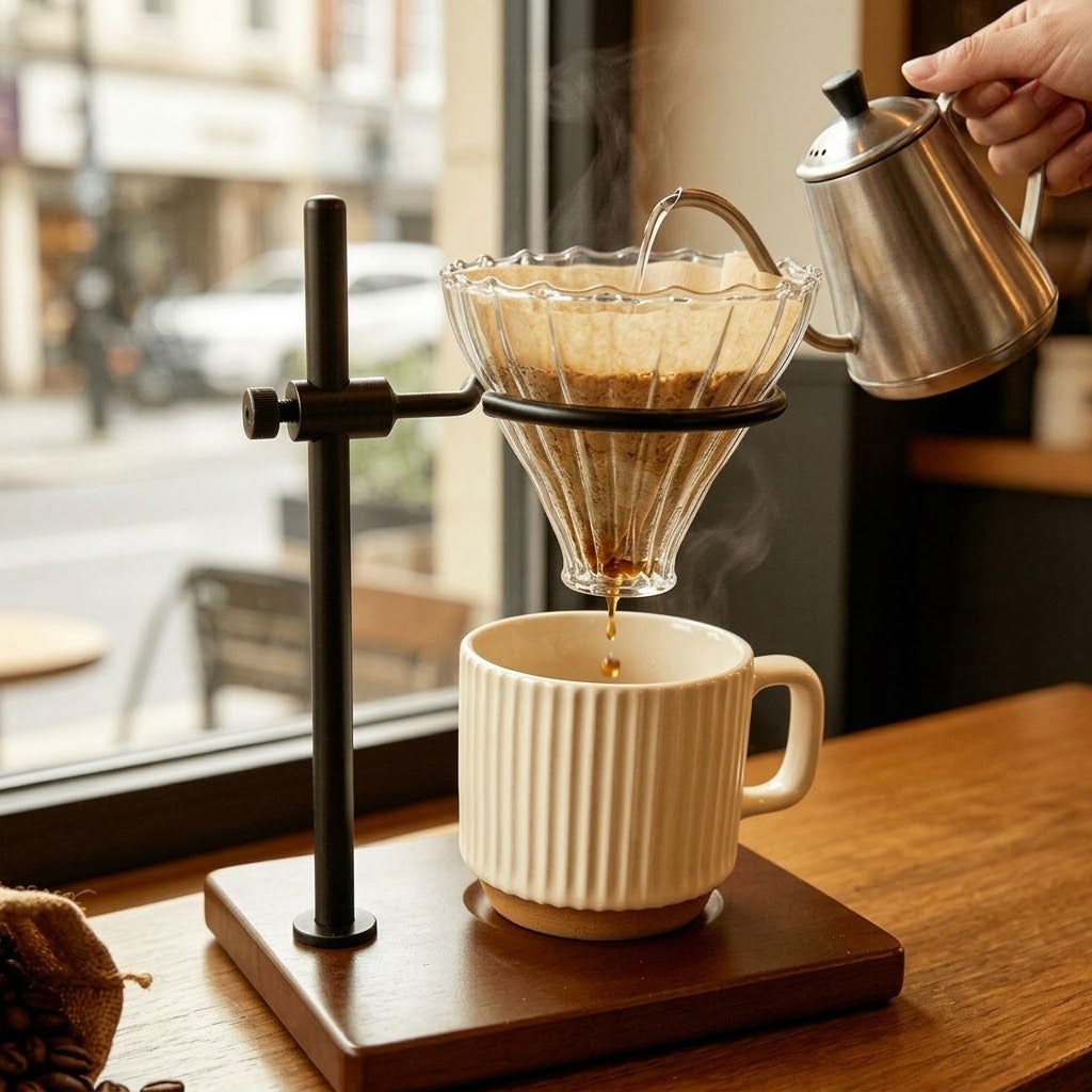 Pour Over Coffee Stand – Adjustable Brewing Holder for Manual Coffee Setup