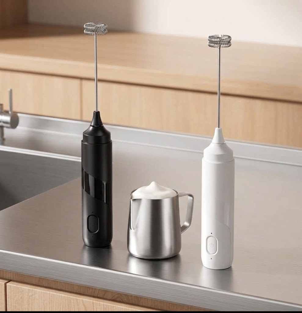 Electric Milk Frother – Handheld Coffee Foam Maker for Lattes & Cappuccinos
