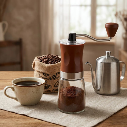 Manual Coffee Grinder – Portable Hand Coffee Bean Mill for Fresh Brewing