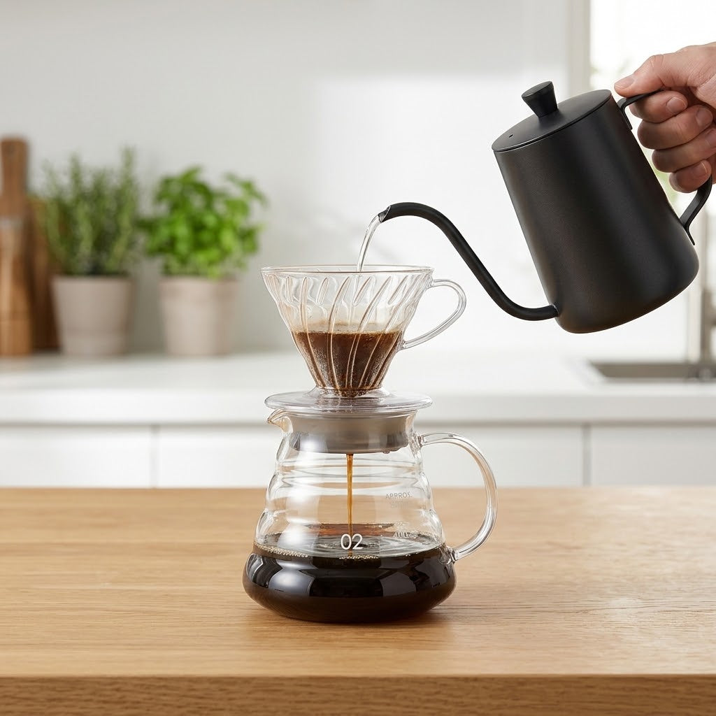 Heat Resistant Glass Coffee Server – Borosilicate Cloud Shape Pour Over Carafe